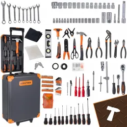 Set di attrezzi 1000 pezzi con carrello in alluminio / Antracite
