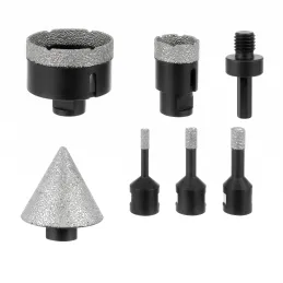 Set professionale di 7 frese diamantate da 6 a 68 mm con valigetta