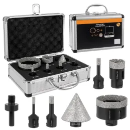 Set professionale di 7 frese diamantate da 6 a 68 mm con valigetta