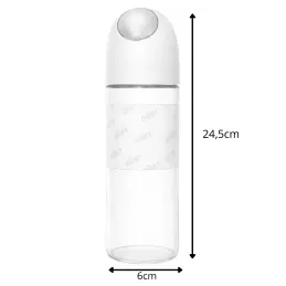 Bottiglia in vetro per olio d'oliva o aceto con apertura automatica 510 ml / Bianco