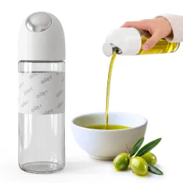 Bottiglia in vetro per olio d'oliva o aceto con apertura automatica 510 ml / Bianco