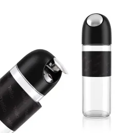 Bottiglia in vetro per olio d'oliva o aceto con apertura automatica 510 ml / Nera