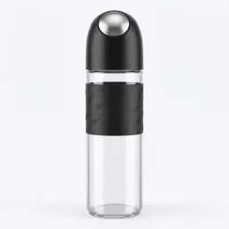 Bottiglia in vetro per olio d'oliva o aceto con apertura automatica 510 ml / Nera
