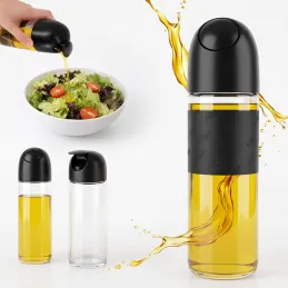 Bottiglia in vetro per olio d'oliva o aceto con apertura automatica 510 ml / Nera
