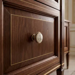 Pomello VIAMO CLOCK / Ottone antico