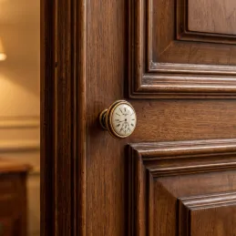 Pomello VIAMO CLOCK / Ottone antico
