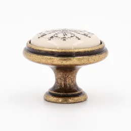 Pomello VIAMO CLOCK / Ottone antico