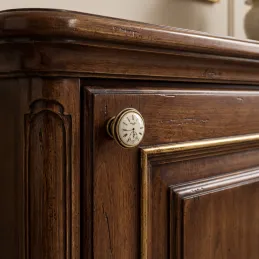 Pomello VIAMO CLOCK / Ottone antico