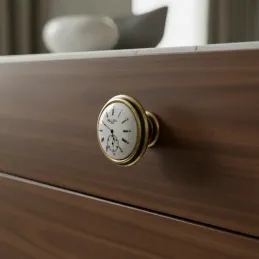 Pomello VIAMO CLOCK / Ottone antico