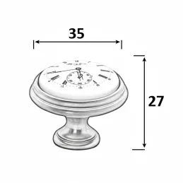 Pomello VIAMO CLOCK / Metallo marrone