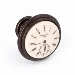 Pomello VIAMO CLOCK / Metallo marrone