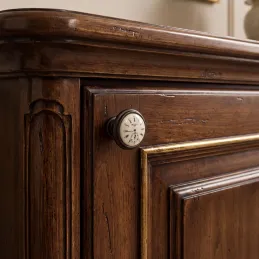 Pomello VIAMO CLOCK / Metallo marrone