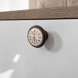 Pomello VIAMO CLOCK / Metallo marrone