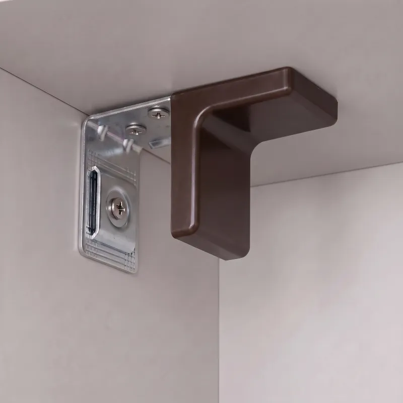 Ferramenta per appendere armadietto con copertura - Marrone scuro