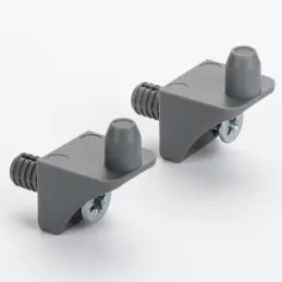 Supporto per mensola in plastica con vite - 100 pz / Grigio