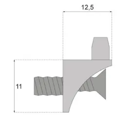 Reggipiano in plastica con vite - 100 pz / Bianco