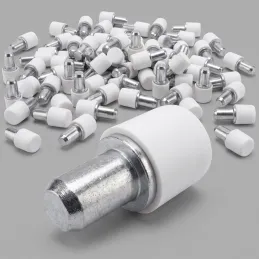 Supporto per mensola in vetro con guarnizione - 100 pz / Bianco