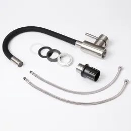 Batteria Blanco LINUS silgranit / Nero opaco