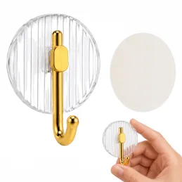 Gancio adesivo GLAMOUR ROUND / Oro spazzolato