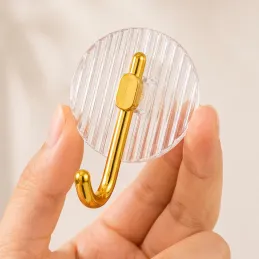 Gancio adesivo GLAMOUR ROUND / Oro spazzolato