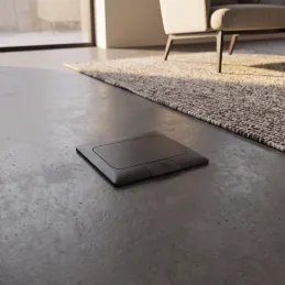Presa a scomparsa da pavimento FLOOR LUX SCHUKO 1x230V + USB A-C / Nero
