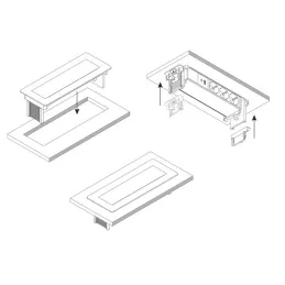 Presa a scomparsa AMBIENTE SCHUKO 3x230V + USB A-C / Nero opaco