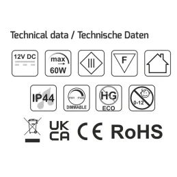 Interruttore touch 12V per specchi con funzione di dimmerazione