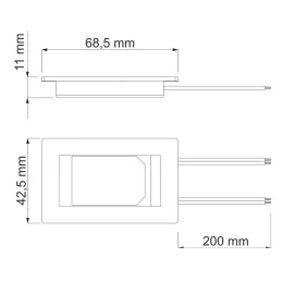 Interruttore touch 12V per specchi con funzione di dimmerazione