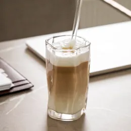 Bicchiere da caffè in vetro borosilicato WAVE 275 ml / Trasparente