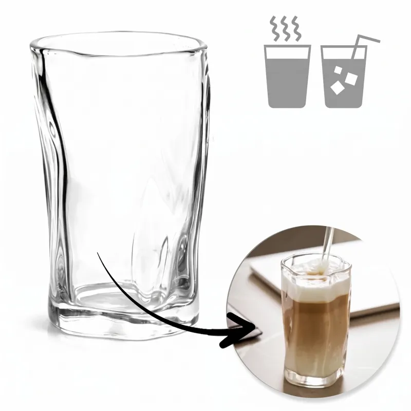 Bicchiere da caffè in vetro borosilicato WAVE 275 ml / Trasparente