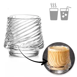 Bicchiere in vetro borosilicato per caffè GROOVE 150 ml / Trasparente