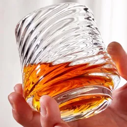 Bicchiere in vetro borosilicato per caffè GROOVE 150 ml / Trasparente
