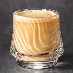 Bicchiere in vetro borosilicato per caffè GROOVE 150 ml / Trasparente
