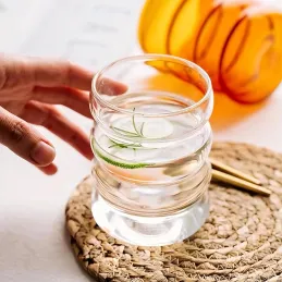 Bicchiere da caffè in vetro borosilicato BUBLLE 350 ml / Trasparente