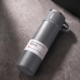 Thermos in acciaio inox con bicchiere THERMIO 500ml / Grigio
