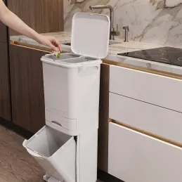 Pattumiera SAVA su ruote 42L / Bianco