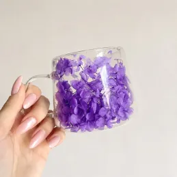 Bicchiere termico per bevande con fiori FLOWER GLASS 180 ml / Viola