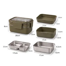 Portapranzo in acciaio inox con posate MY BOX / Beige