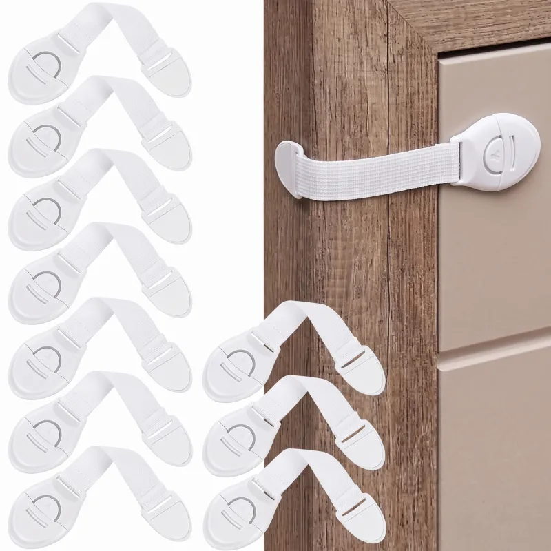Set di 10 blocchi di sicurezza per ante e cassetti / Bianco