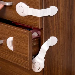Set di 10 blocchi di sicurezza per ante e cassetti / Bianco