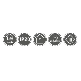 Faretto da incasso orientabile di design ADAMO SQUARE / Bianco opaco