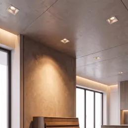 Faretto da incasso orientabile di design ADAMO SQUARE / Bianco opaco