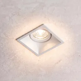 Faretto da incasso orientabile di design ADAMO SQUARE / Bianco opaco