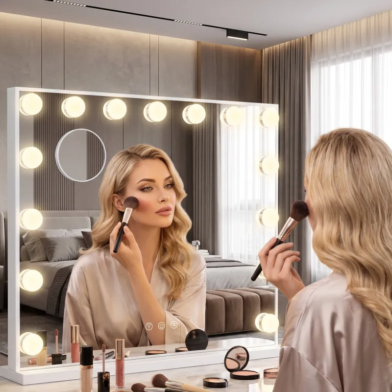 Specchio cosmetico con luce LED MELANIA / Bianco