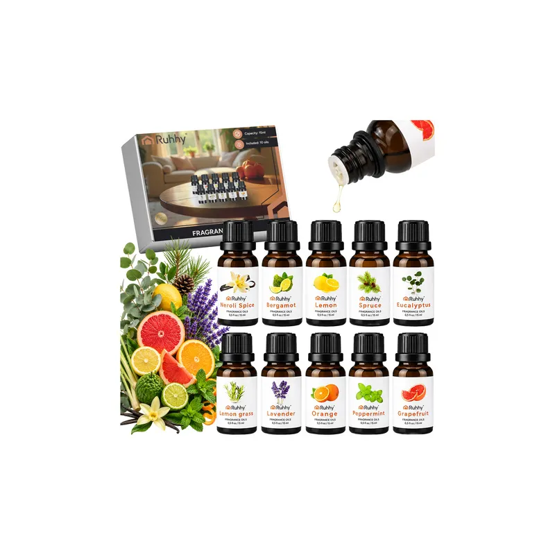 Set 10 pz oli essenziali per diffusori di aromi / 15 ml