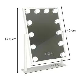 Specchio cosmetico con luce LED MELANIA MINI / Bianco