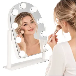 Specchio cosmetico con luce LED LILIANA / Bianco