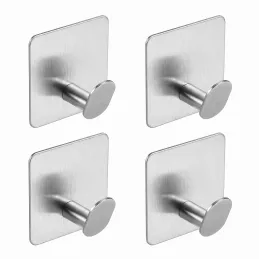 Set di 4 ganci adesivi ZITA / Acciaio inox