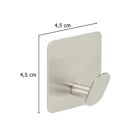 Set di 4 ganci adesivi ZITA / Acciaio inox