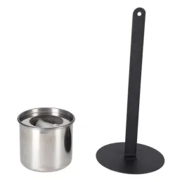 Biocamino di design con supporto PARADISE / Nero opaco